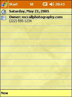Legal Pad 01 Theme for Pocket PC
