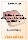 Lettres ecrites d'Egypte et de Nubie en 1828 et 1829 for MobiPocket Reader