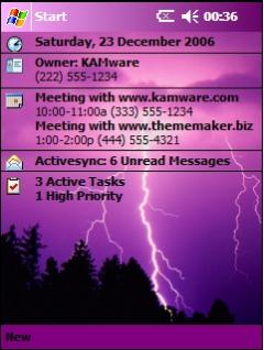 Lightning Strike AMF Theme for Pocket PC