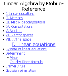 Linear Algebra Quick Study Guide (Palm OS)