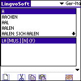 LingvoSoft Dictionary German - Italian for Palm OS