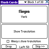 LingvoSoft FlashCards German - French for Palm OS
