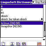 LingvoSoft English-Romanian Dictionary for Palm OS