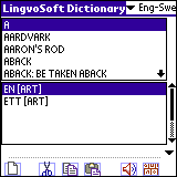 LingvoSoft English-Swedish Talking Dictionary for Palm OS