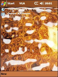 Liquid Amber VGA Theme for Pocket PC