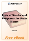 Lists of Stories and Programs for Story Hours for MobiPocket Reader