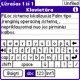 Lithuanian PiLoc for Palm OS