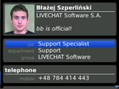 LiveChat for BlackBerry
