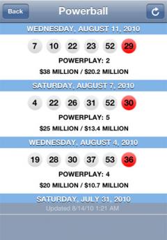Lotto Results for iPhone