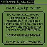 MPH/KPH by Markers