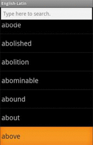 MSDict English-Latin Dictionary (Android)