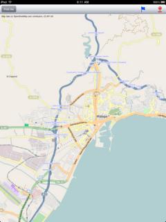 Malaga Street Map for iPad