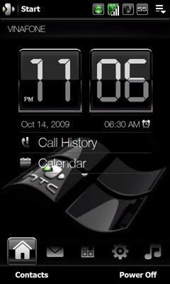Manila 2.1 HTC Black Skin (Dusk Theme Mod) for Windows Mobile 6.1