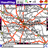 Map of Romania for Palm OS