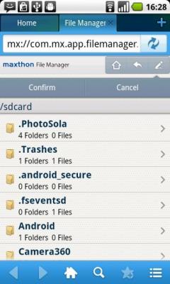 Maxthon Add-on: File Manager
