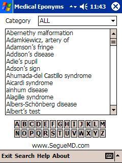Medical Eponyms (Pocket PC)