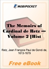 Memoirs of Cardinal de Retz, Volume 2 for MobiPocket Reader