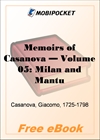 Memoirs of Casanova, Volume 05: Milan and Mantua for MobiPocket Reader