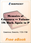 Memoirs of Casanova, Volume 19: Back Again to Paris for MobiPocket Reader