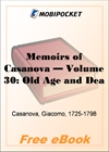 Memoirs of Casanova, Volume 25: Old Age and Death for MobiPocket Reader