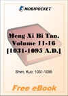 Meng Xi Bi Tan, Volume 11-16 for MobiPocket Reader