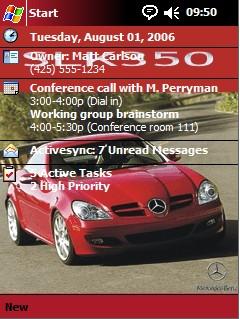 Mercedes-Benz SLK 350 Theme for Pocket PC