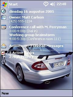 Mercedes CLK DTM AMG 1 OVR Theme for Pocket PC