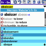 Merriam-Webster English-French & French-English dictionary for Palm OS