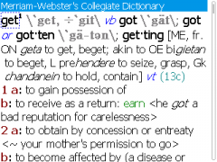 Merriam-Webster's Collegiate Dictionary, Eleventh Edition for BlackBerry