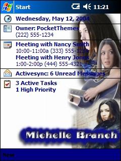 Michelle Branch Animated Theme for Pocket PC