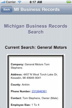 Michigan Business Records Search Business