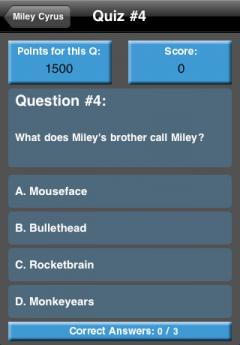 Miley Cyrus Quiz! (iPhone)
