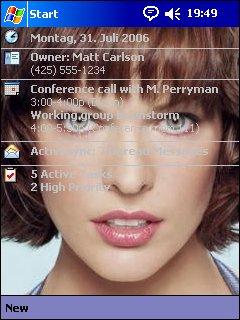 Milla Jovovich RTF Theme for Pocket PC