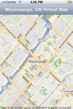 Mississauga, Ontario Virtual Map