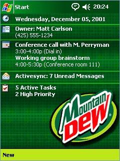 Mountain Dew Theme for Pocket PC