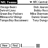 NFL Teams Database 2006