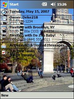 NYC Washington Square Park Theme for Pocket PC