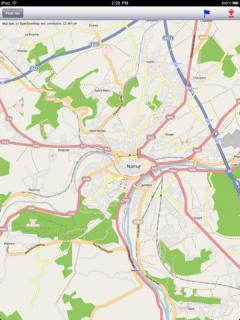 Namur Street Map for iPad