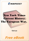 New York Times Current History; The European War, Vol 2, No. 3, June, 1915 April-September, 1915 for MobiPocket Reader