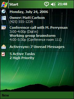 Night Sky I 31 Theme for Pocket PC