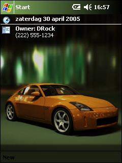 Nissan 350Z GT4 Orange Theme for Pocket PC