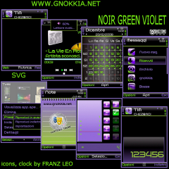 Noir Green Violet Theme