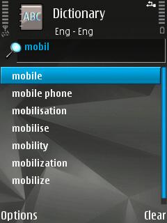 Nokia Mobile Dictionary Czech