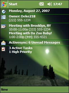 Northern Lights Theme for Pocket PC