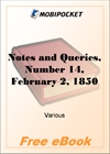 Notes and Queries, Number 14, February 2, 1850 for MobiPocket Reader