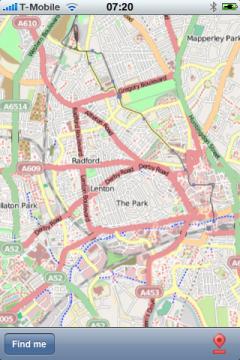 Nottingham Street Map
