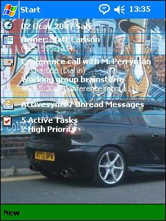 Opel Tigra back BH Theme for Pocket PC