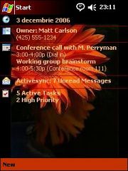 Orange Flower Theme for Pocket PC