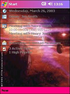Out Of This World Red Theme for Pocket PC