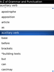Oxford A-Z of Grammar and Punctuation (BlackBerry)
